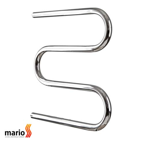 Водяной полотенцесушитель Mario Змейка Ø30 | 530х500х500 с кольцами