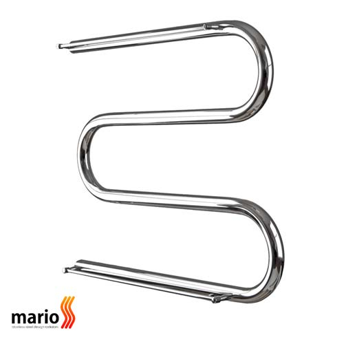 Водяной полотенцесушитель Mario Змейка Ø30 | 530х600/500 с полками (4820111350599)