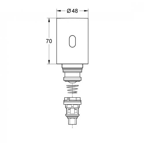 Grohe Tectron Электронный блок с датчиком движения для переоснащения смывного устройства (37428000)