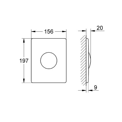 Кнопка для инсталляции Grohe Skate | хром (38672SD0)