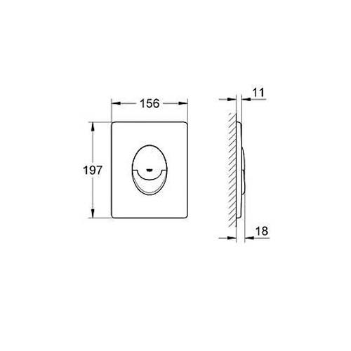 Кнопка для інсталяції Grohe Skate Air | хром (38505000)