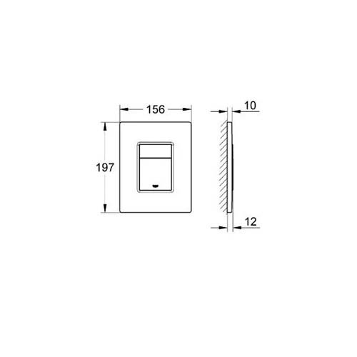 Кнопка для инсталляции Grohe EVEN | черный фантомный (38966KF0)