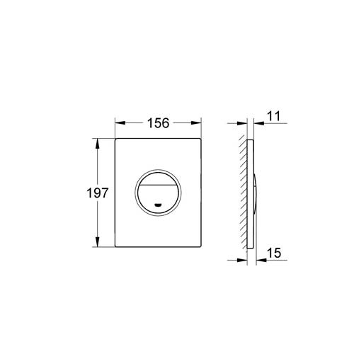 Кнопка для инсталляции Grohe Sail | хром (38965000)
