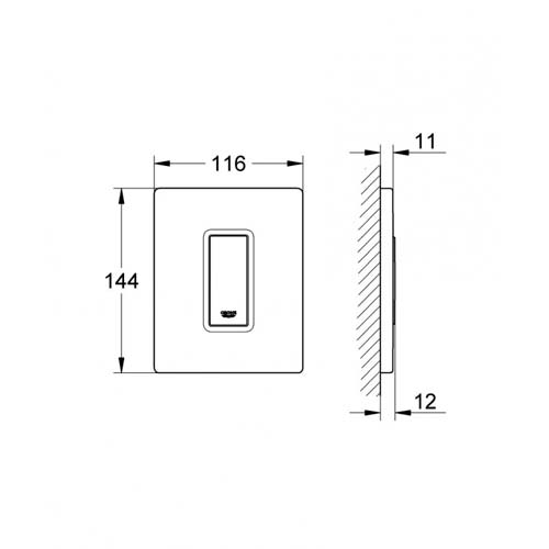 Кнопка для инсталляции Grohe Skate Cosmopolitan | матовый хром (38784P00)