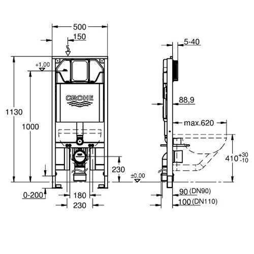 Инсталляция для унитаза Grohe Rapid SL SLIM (39687000)
