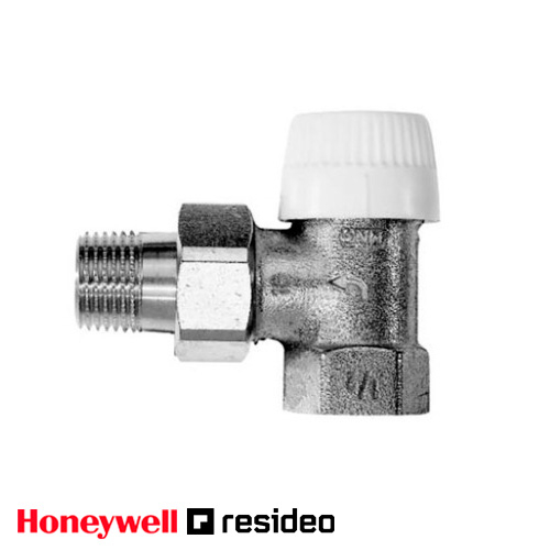 Кран радіаторний кутовий Resideo (Honeywell) V2000UB 3/4" з вставкою UBG (V2000EUB20)