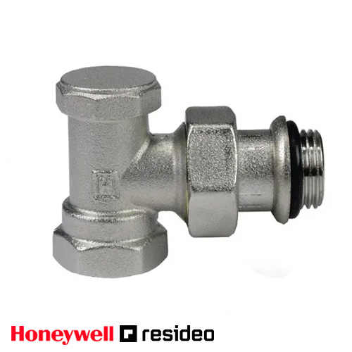 Кран радіаторний кутовий Resideo (Honeywell) Verafix-E V2430 1/2" (V2430E0015A)