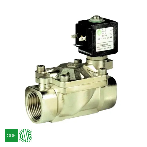 Электромагнитный клапан ODE 21X3KT190 NC 3/4", ΔPmin/max=0.5/10 бар, kv=120, PTFE (+60...+180°С)