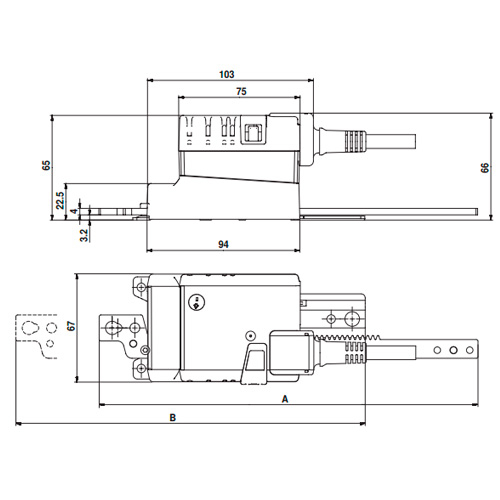 Belimo LH24A-SR200 Електропривод лінійної дії (хід 0-200 мм)