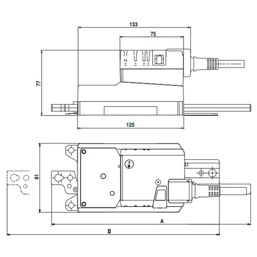 Belimo SH230A100 Електропривод лінійної дії (хід 0-100 мм)