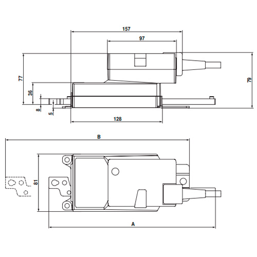 Belimo SH24A-MF200 Електропривод лінійної дії (хід 0-200 мм)