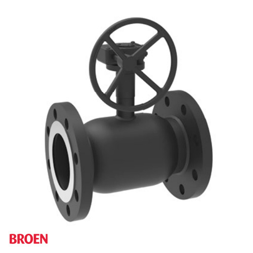 Кран кульовий сталевий фланцевий з редуктором BROEN Ballomax DN150 PN25 повнопрохідний (9110325150480)