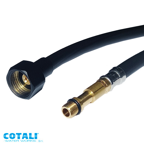 Шланг для змішувача чорний Cotali M10х1/2" 0.4 м PN10 довга голка (0308004012B)