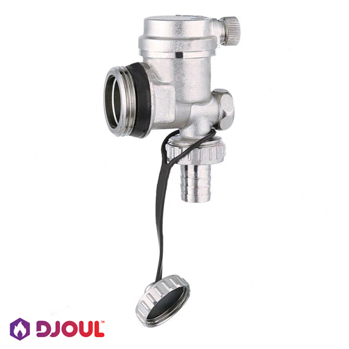 Торцевая секция для коллектора Djoul 1" с воздухоотводчиком и дренажом (DJ90790)