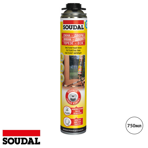 Піна-клей SOUDAL SOUDABOND EASY GUN 750мл (12м2) під пістолет (00-00012700)