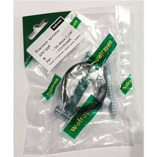 Комплект крепления труб 38-46 мм (1 1/4") Walraven 2S | М8х80мм | 10х50 (33335046K)