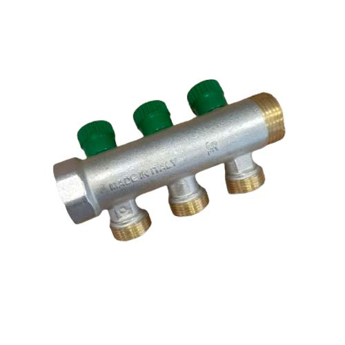 Регулирующий коллектор Comisa 1" x 3/4" НВ green на 3 выхода (88.20.090)