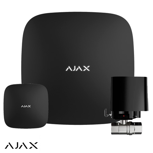 Система захисту від протікання Ajax Hub 2 Plus Black (1 датчик, 1 кран 3/4")