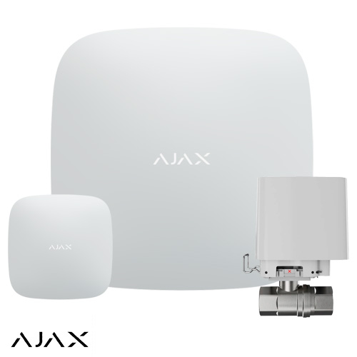 Система защиты от протечек Ajax Hub 2 Plus White (1 датчик, 1 кран 3/4")