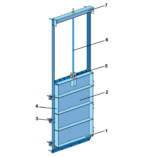 Щитовий затвор 1000х1000 Tecofi TecWall VGM6205A-00EP1000 AISI 304