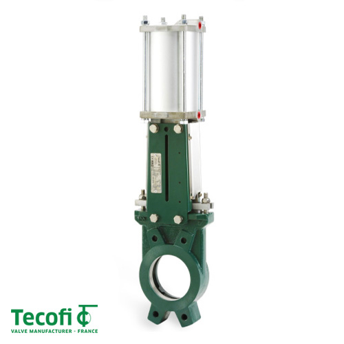 Задвижка шиберная с пневмоприводом Tecofi VG 4400-03MM DN 100 | PN 10 | металл/металл (VG4400-03MM0100)