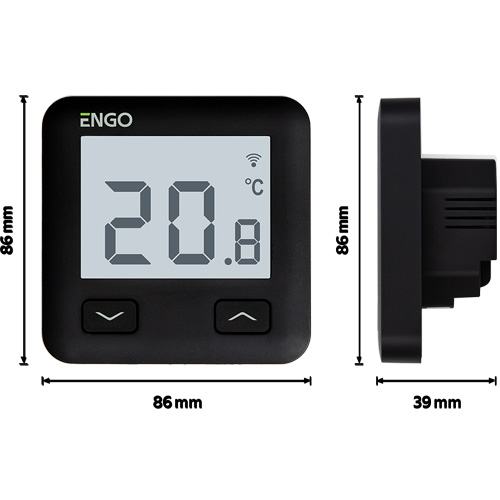 Программируемый интернет термостат ENGO E10-B Wi-Fi | 230В | черный (932312901)
