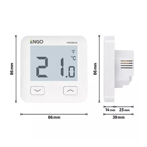 Інтернет-термостат ENGO E10-MBUSW Modbus + Wi-Fi | 230В | білий (932332944)