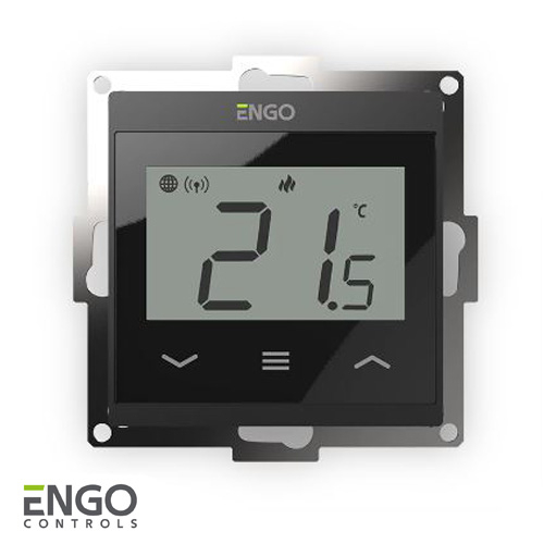 Терморегулятор встроенного монтажа под рамку 55×55 ENGO E55-B Wi-Fi | 230В | черный (932312951)