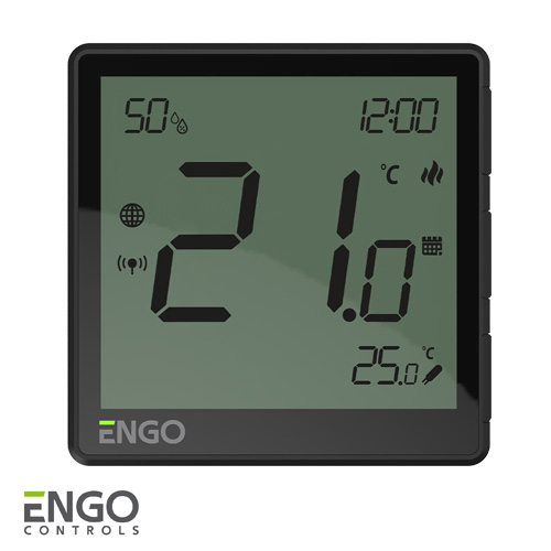 Терморегулятор теплої підлоги ENGO EONE-230B ZigBee 3.0 | чорний (932342632)
