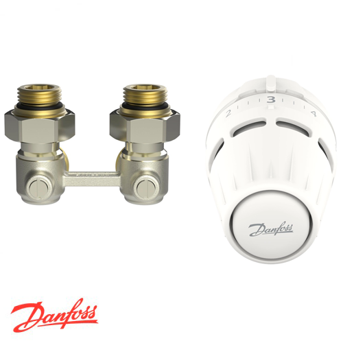 Радіаторний комплект Danfoss Regus + RLV-KB кутовий | 1/2" (015G5307)