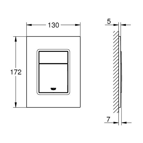 Кнопка для инсталляции Grohe Skate Cosmopolitan S | ABS пластик | белый альпийский (37535SH0)