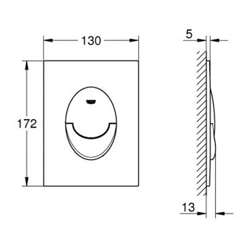 Кнопка для инсталляции Grohe Skate Air S | хром (37965000)