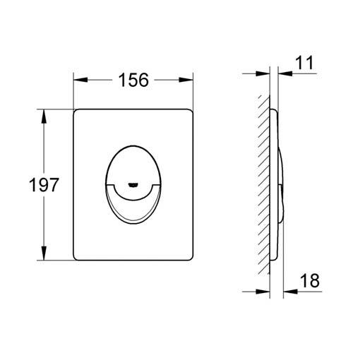 Кнопка для инсталляции Grohe Skate Air | альпийский белый (38505SH0)