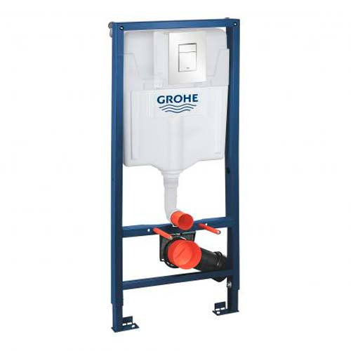 Инсталляция для унитаза 3 в 1 Grohe Rapid SL 1,13 м, кнопка Skate Cosmopolitan белая (38772SH0)