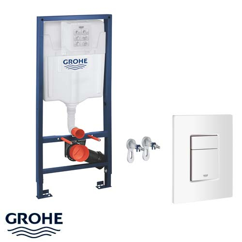 Инсталляция для унитаза 3 в 1 Grohe Rapid SL 1,13 м, кнопка Skate Cosmopolitan белая (38772SH0)