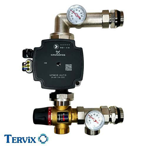 Насосно-смесительный узел Tervix Pro Line Mixset 1" | клапан TMV | с насосом (521451)