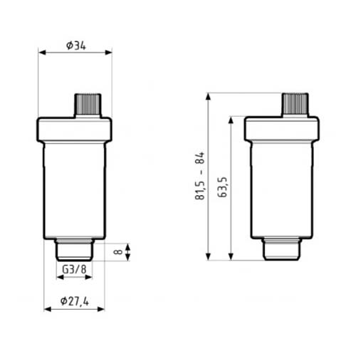Повітровідвідник автоматичний AFRISO PrimoVent G3/8" з Aquastop (7771010)
