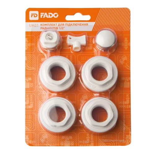Комплект радіаторний FADO 3/4" | білий (UK02)