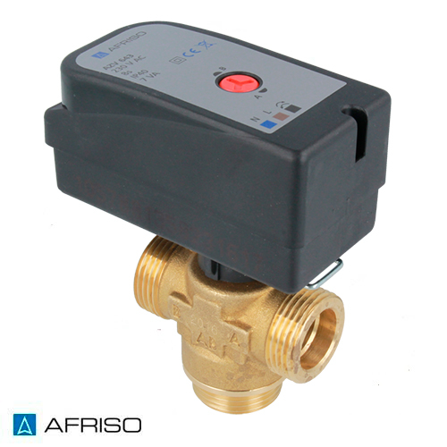 Триходовий зонний клапан Afriso AZV643 G 1" | DN 20 | Kvs 8 + електропривод 230В (1664300)