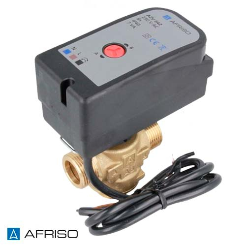 Двоходовий кульовий клапан з електроприводом Afriso AZV443 G 1" Dn20 Kvs 11 NC (1644300)
