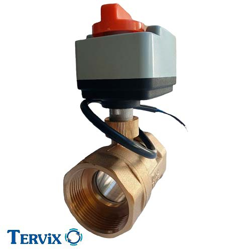 Двухходовой шаровый клапан с электроприводом Tervix  Pro Line ORC2 NO Rp 1 1/2" | DN 40 | Kvs 110 | 220В (201165)