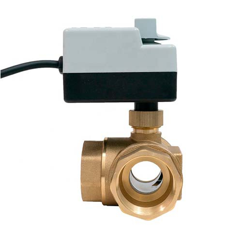 Трехходовой шаровый клапан с электроприводом Tervix Pro Line ORC 3-way NC Rp 3/4" | DN 20 (202022)