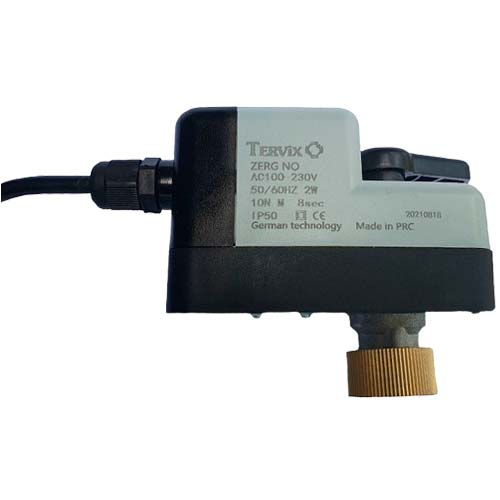 Двоходовий кульовий клапан з електроприводом Tervix Pro Line ZERG G 2" Dn50 NO (205162)
