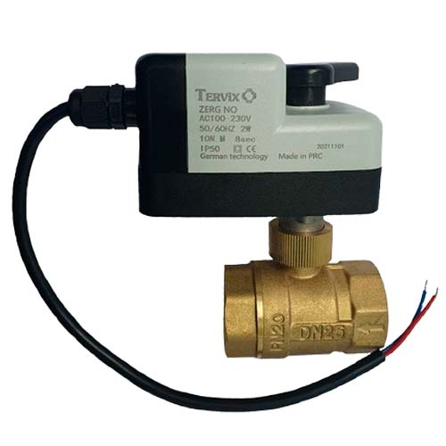 Двоходовий кульовий клапан з електроприводом Tervix Pro Line ZERG G 1½" Dn40 NO (205152)