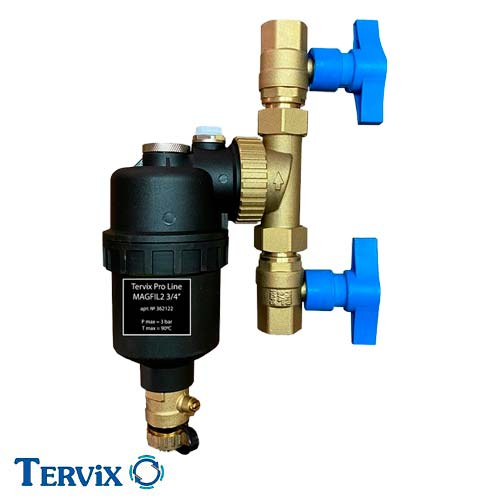 Магнитный проточный фильтр Tervix Pro Line MAGFIL2 3/4" с кранами (362122)