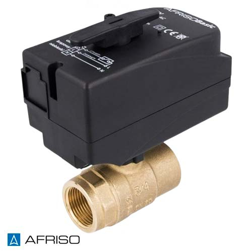 Двоходовий кульовий клапан з електроприводом Afriso BEV NC Rp 1/2" | DN 15 | Kvs 20 (9021100)