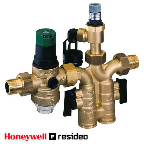 Группа безопасности бойлера Resideo SG160SD-1AC 10 бар с редуктором давления (Honeywell SG160SD-1AC)