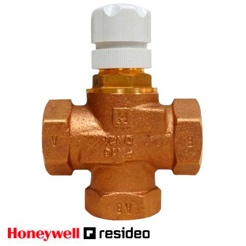 Трехходовой смесительный/распределительный клапан Resideo V135-3/4B Rp 3/4" Dn20 Pn16 Kvs 3,2 ход 2 мм (Honeywell V135-3/4B)