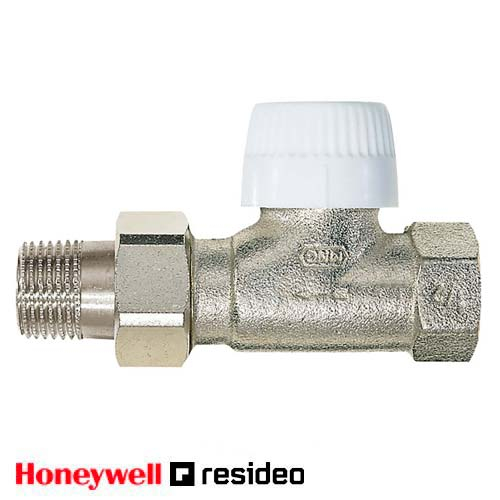 Кран радіаторний прямий Resideo V2000UB 1" із вставкою UBG (Honeywell V2000DUB25)