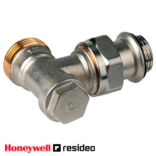 Кран радіаторний кутовий Resideo Verafix-E 3/4" (Honeywell V2437E0015)